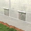 Alagút üvegház, üvegházhatású, cipzáras ajtók, hálós ablakok, fémváz, 3,5 x 2 x 2m, fehér