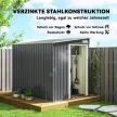 Fém kerti fészer 2,81m² 154x206,5x181 cm Szerszámos fészer féltetővel Alapozással