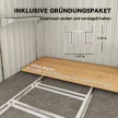 Fém kerti fészer 2,81m² 154x206,5x181 cm Szerszámos fészer féltetővel Alapozással