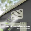 Fém kerti fészer 2,81m² 154x206,5x181 cm Szerszámos fészer féltetővel Alapozással