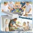 56 literes hűtött kocsi, kerekes tálalókocsi, üvegnyitó, alsó polc, fogantyú, mobil italos kocsi, szürke