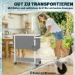 56 literes hűtött kocsi, kerekes tálalókocsi, üvegnyitó, alsó polc, fogantyú, mobil italos kocsi, szürke