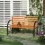 Kerti pad, parkpad, 2 személyes, kerti, acél + fenyőfa, natúr, 122 x 60 x 83 cm