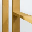 2 személyes fa kerti pad, időjárásálló, háttámlás kerti bútor, 240 kg teherbírás, 140 x 50 x 85 cm, narancssárga