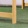 2 személyes fa kerti pad, időjárásálló, háttámlás kerti bútor, 240 kg teherbírás, 140 x 50 x 85 cm, narancssárga