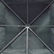 Póttető 3 x 3 m-es kerti pavilonhoz, vízálló, dupla tetővel, vízelvezető lyukakkal, pótfedéllel, pótalkatrészekkel kerti pavilonhoz/sátorhoz, szénszürke