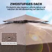  Ersatzdach für Pavillons, mit Winddach, Wasserabführung, robust und langlebig, Farbe: Kaffee, 3 x 3 m