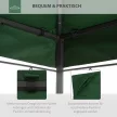 Ersatzdach für Metallpavillon 3x4m wasserabweisendPavillondach (Doppeldach) Ersatzbezug für Gartenpavillon Ersatzteile Polyester 180g/㎡ Grün