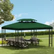 Ersatzdach für Metallpavillon 3x4m wasserabweisendPavillondach (Doppeldach) Ersatzbezug für Gartenpavillon Ersatzteile Polyester 180g/㎡ Grün