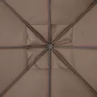 Póttető kerti pavilonhoz, poliészter, 2,98 x 2,98 m, kávé színű
