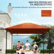 Póttető kerti pavilonhoz, poliészter, 2,98 x 2,98 m, narancssárga
