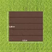 Póttető 3 x 3 m-es pergolához, kihúzható, esővíz-elvezető nyílásokkal, időjárásálló, poliészter, 250 x 255 cm Coffee színben