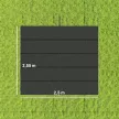 Pótlóponyva 3x3m-es pavilonokhoz, vízelvezető nyílásokkal, 2,50 x 2,55 m, sötétszürke