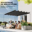 Pótlóponyva 3x3m-es pavilonokhoz, vízelvezető nyílásokkal, 2,50 x 2,55 m, sötétszürke