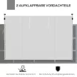  Pavillon-Vorhänge, 2er-Set, für 3x6m oder 3x3m Gartenpavillons, mit Fenstern und Türen, Weiß