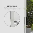  Pavillon-Vorhänge, 2er-Set, für 3x6m oder 3x3m Gartenpavillons, mit Fenstern und Türen, Weiß