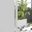  Pavillon-Vorhänge, 2er-Set, für 3x6m oder 3x3m Gartenpavillons, mit Fenstern und Türen, Weiß
