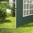 2 db oldalpanel szett 3x3/3x4 m-es pavilonhoz, ablakos oldalfal, vízálló, zöld