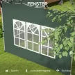2 db oldalpanel szett 3x3/3x4 m-es pavilonhoz, ablakos oldalfal, vízálló, zöld