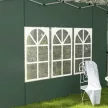 2 db oldalpanel szett 3x3/3x4 m-es pavilonhoz, ablakos oldalfal, vízálló, zöld