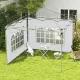 2 db oldalpanel szett 3x3/3x4 m-es pavilonhoz, ablakos oldalfal, vízálló, fehér