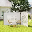 2 db oldalpanel szett 3x3/3x4 m-es pavilonhoz, ablakos oldalfal, vízálló, fehér
