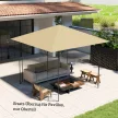 Póttető 3 x 3 m-es pavilonhoz, vízlepergető, UPF30+, Oxford szövetből készült póttakaró, 370 g/m², bézs