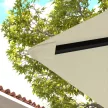 Kerti pavilon tető 3x3 m 8 vízelvezető lyukkal, Oxford 600D szövetből, krémfehér