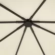 Kerti pavilon tető 3x3 m 8 vízelvezető lyukkal, Oxford 600D szövetből, krémfehér