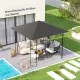 Póttető 3 x 3 m-es pavilonhoz, vízlepergető UPF30+ pavilontető, póttakaró Oxford szövetből, 370 g/m², szürke