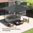 Póttető 3 x 3 m-es pavilonhoz, vízlepergető UPF30+ pavilontető, póttakaró Oxford szövetből, 370 g/m², szürke