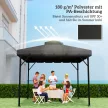 Póttető 3x3m-es pavilonhoz, vízlepergető, dupla tetős pavilontető vízelvezető lyukakkal, világos szürke