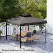 Póttető 3x3m-es pavilonhoz, vízlepergető, dupla tetős pavilontető vízelvezető lyukakkal, világos szürke