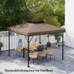 Póttető 3x3m-es pavilonhoz, vízlepergető, dupla tetős pavilontető vízelvezető lyukakkal, khaki színben