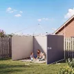 3 darabos oldalpanel szett cipzárral egy 3 x 3 m-es pavilonhoz, sötétkék