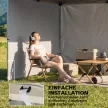 3 darabos oldalpanel szett cipzárral egy 3 x 3 m-es pavilonhoz, sötétkék