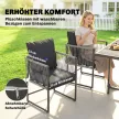 5 részes polirattan kerti bútor szett, helytakarékos ülőgarnitúra, asztal 4 székkel, DPC asztallap, párnák, szürke