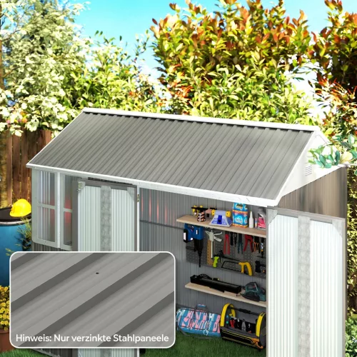 12 darab trapézlemez 129x45cm 7m² Horganyzott tetőfedő lemez 0,25 mm Időjárásálló profilozott lemez Világosszürke