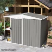 12 darab trapézlemez 129x45cm 7m² Horganyzott tetőfedő lemez 0,25 mm Időjárásálló profilozott lemez Világosszürke