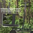 Komposztszóró 75L 61x40cm műtrágyaszóró gyepkert T-fogantyús hálós kosárral fém fekete