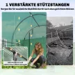 Üvegház 3 x 2 x 2 m, fóliaüvegház kerekekkel, 2 cipzáras ajtóval és 6 hálós ablakkal, tartóoszlopokkal, zöld