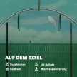 Üvegház 3 x 2 x 2 m, fóliaüvegház kerekekkel, 2 cipzáras ajtóval és 6 hálós ablakkal, tartóoszlopokkal, zöld