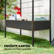 2-szintes, ház alakú virágállvány, 150 cm magas, virágállvány kampókkal, fém, fekete