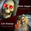 Halloween dekoráció Kaszás kültéri 183 cm-es animált beszélő kaszás ragyogó szemekkel és hátborzongató hanggal Halloween dekoráció ajtóra, kertbe, partira, udvarra, kísértetjárta házba