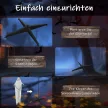 Halloween dekoráció Kaszás kültéri 183 cm-es animált beszélő kaszás ragyogó szemekkel és hátborzongató hanggal Halloween dekoráció ajtóra, kertbe, partira, udvarra, kísértetjárta házba