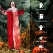 165 cm-es Halloween dekoráció Halloween bohóc LED fényekkel, hangfunkcióval és testeffektussal