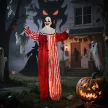 165 cm-es Halloween dekoráció Halloween bohóc LED fényekkel, hangfunkcióval és testeffektussal