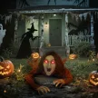 Mászó zombi dekoráció Halloweenre, hangokkal, fényekkel, elemes