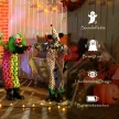Rakásolható halloweeni animatronikus bohócok izzó vörös szemekkel beltéri partikelléknek