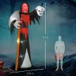 Halloween dekoráció: 3,7 méteres óriás Kaszás LED világítással, megvilágított felfújható figura kültéri használatra